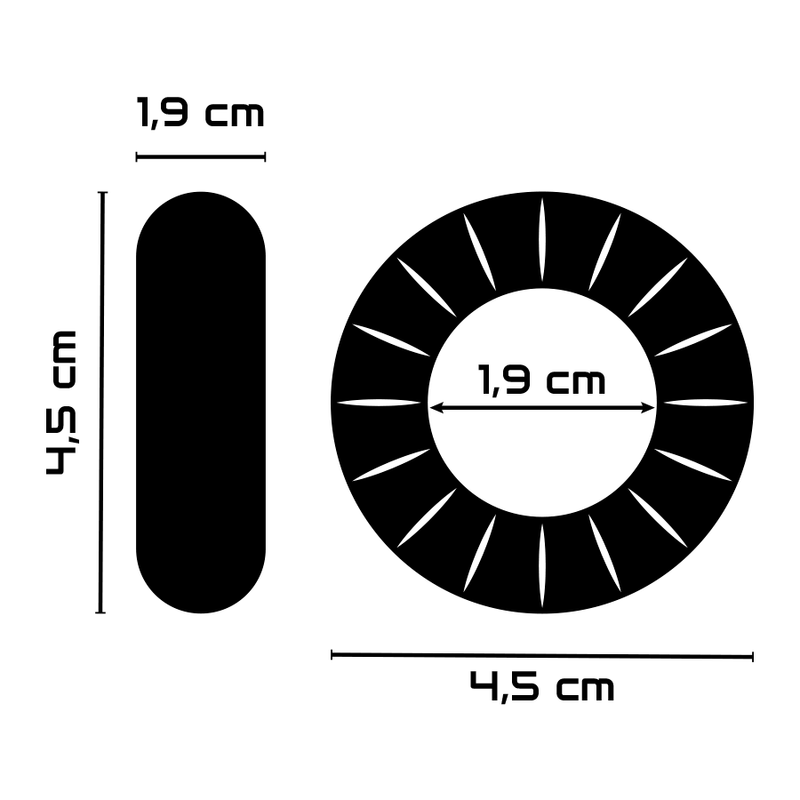 POWERING - SUPER FLEXIBLE Y RESISTENTE ANILLO PENE 4.5CM PR07 NEGRO