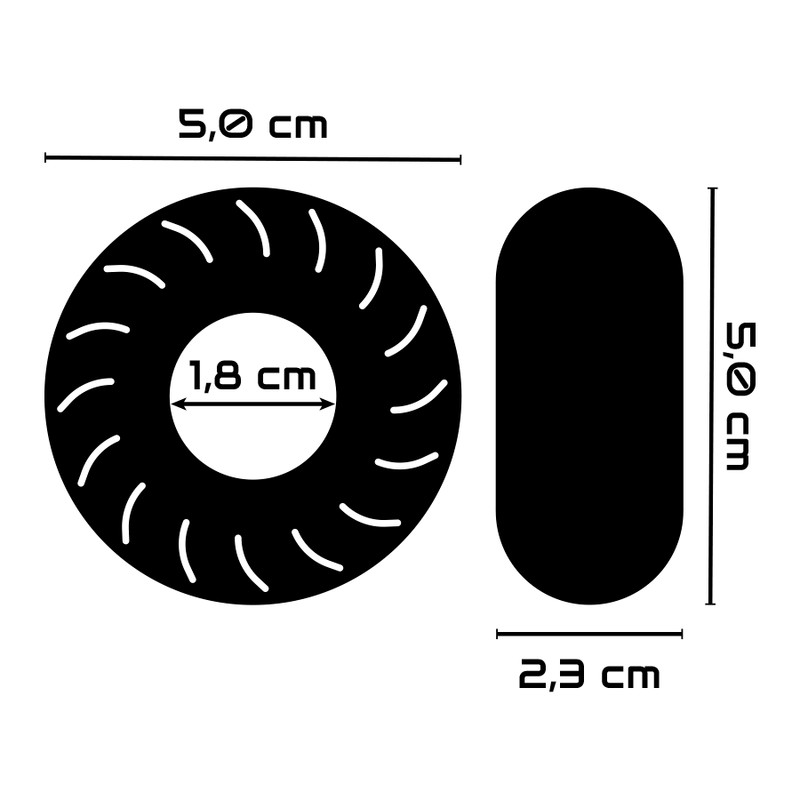 POWERING - SUPER FLEXIBLE Y RESISTENTE ANILLO PENE 5CM PR08 CLEAR
