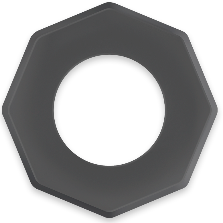 POWERING - SUPER FLEXIBLE Y RESISTENTE ANILLO PENE 5CM PR10 NEGRO