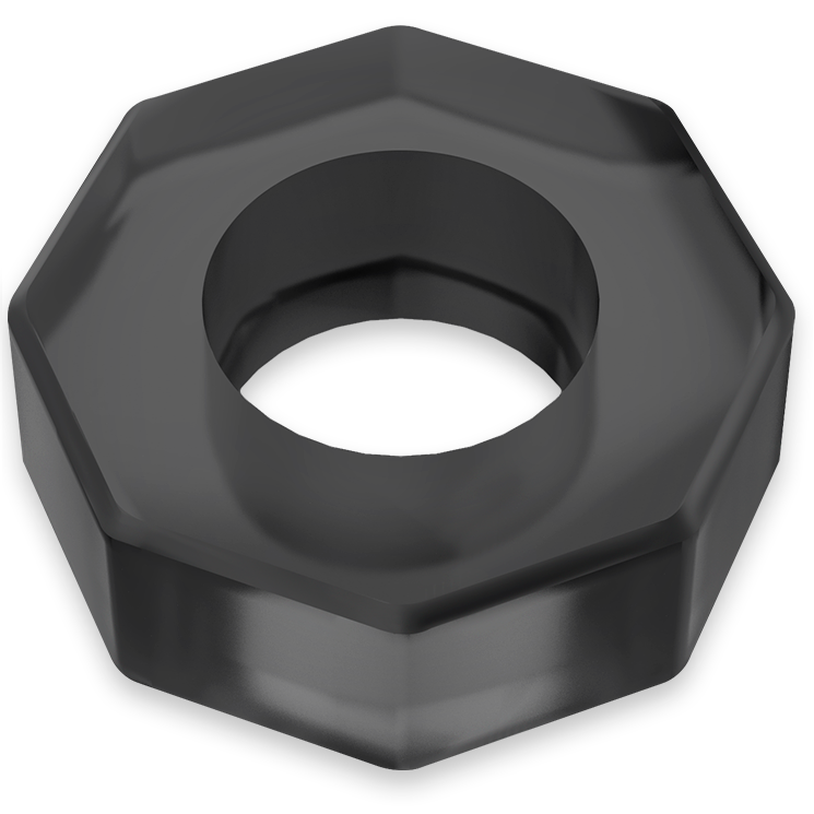 POWERING - SUPER FLEXIBLE Y RESISTENTE ANILLO PENE 5CM PR10 NEGRO