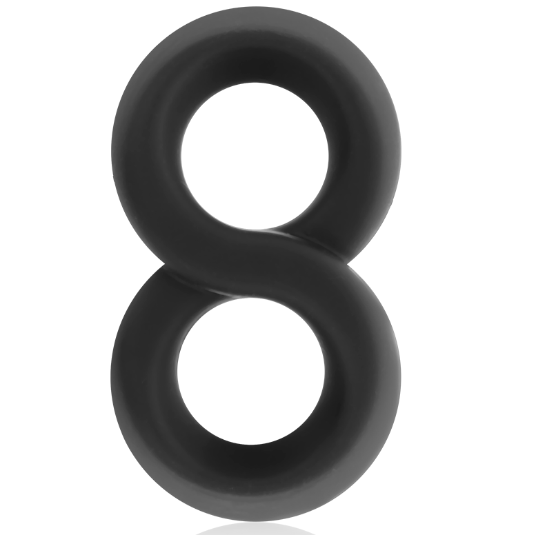POWERING - SUPER FLEXIBLE AND RESISTANT PENIS AND TESTICLES RING PR12 BLACK