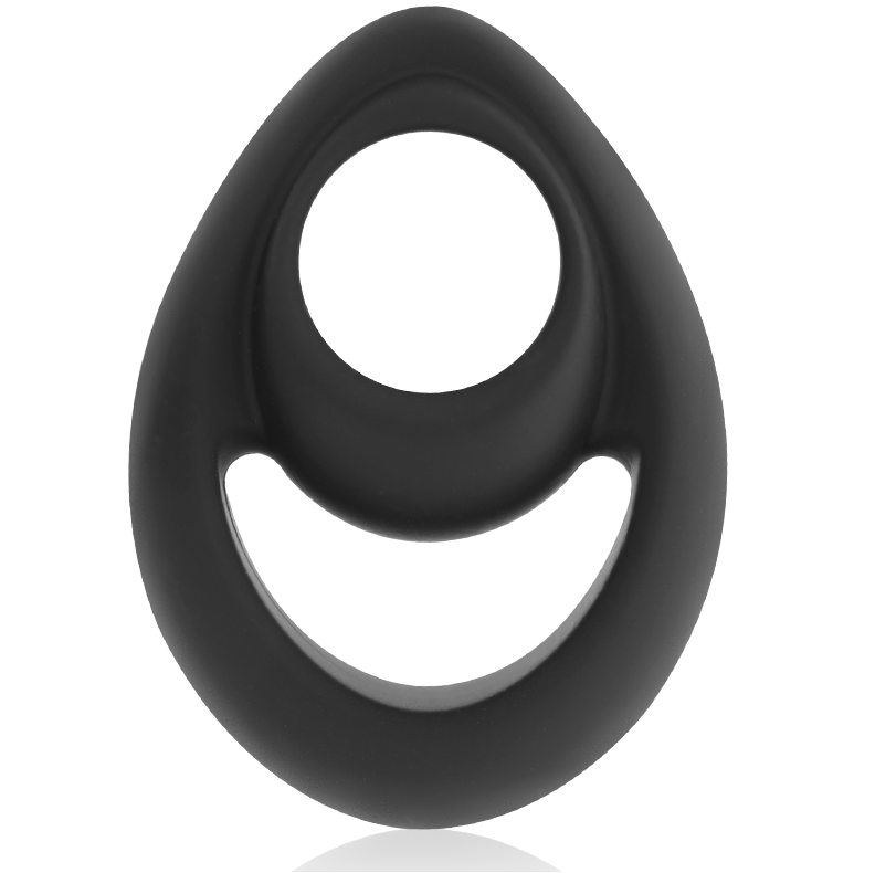 POWERING - SUPER FLEXIBLE Y RESISTENTE ANILLO PENE Y TESTICULOS PR14 NEGRO
