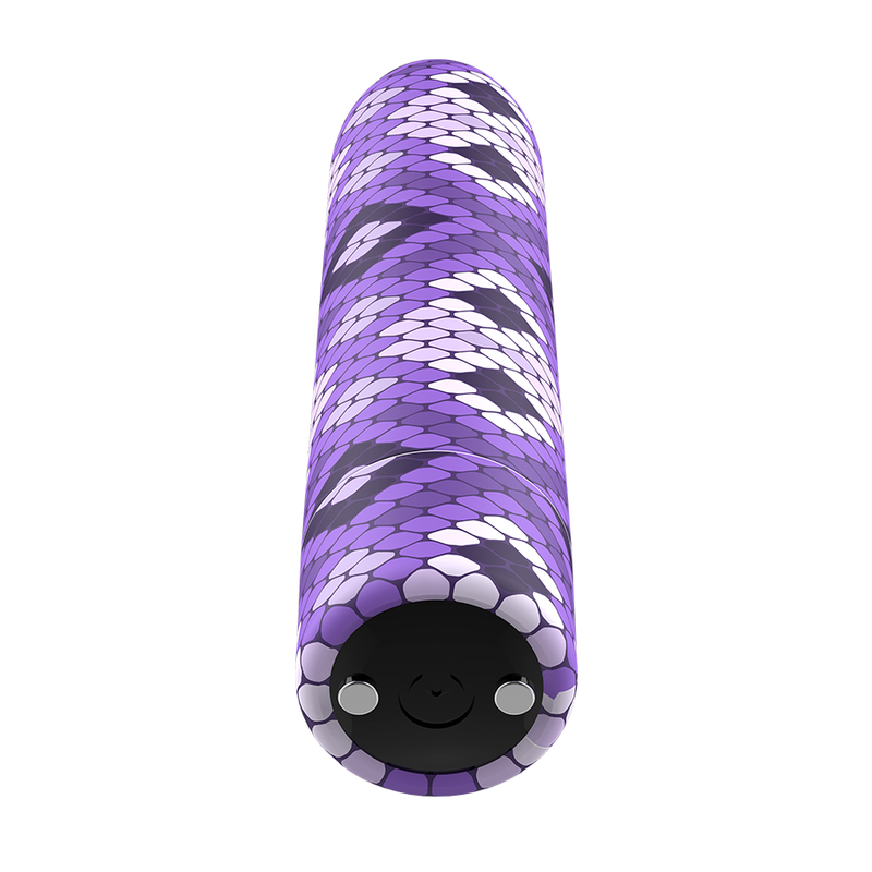 CUSTOM BULLETS - LILAC SNAKE RECHARGEABLE BULLET 10 INTENSITIES