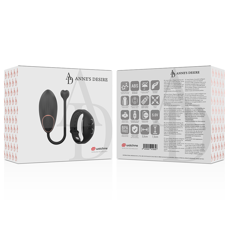 ANNE'S DESIRE - WATCHME TECHNOLOGY REMOTE CONTROL EGG BLACK