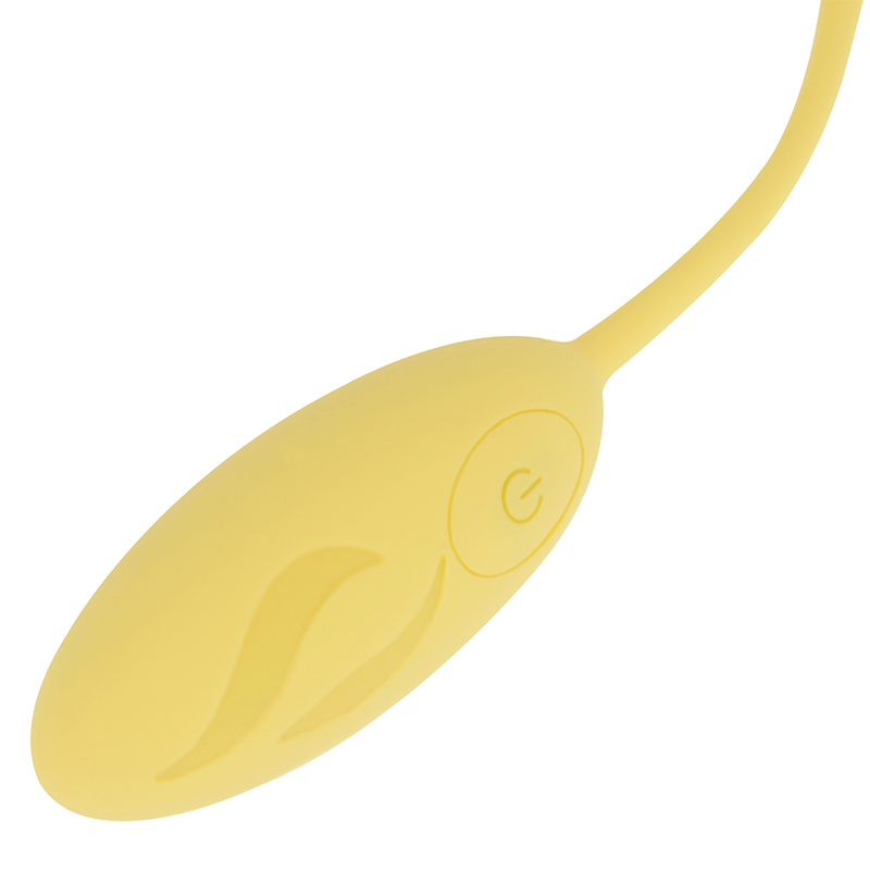 OHMAMA - 10 MODE TEXTURED VIBRATING EGG YELLOW