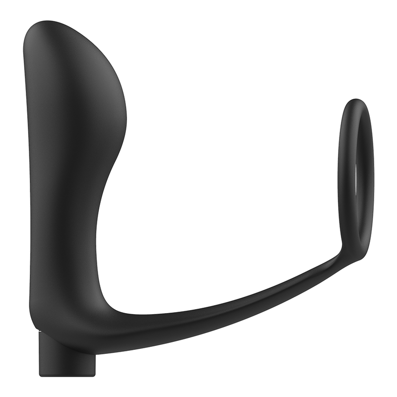 ADDICTED TOYS - BLACK REMOTE CONTROLLED ANAL PLUG RECHARGEABLE PENIS RING
