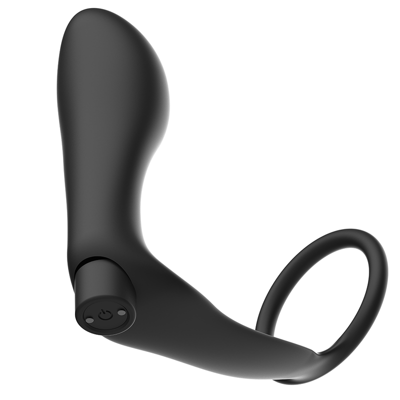 ADDICTED TOYS - BLACK REMOTE CONTROLLED ANAL PLUG RECHARGEABLE PENIS RING