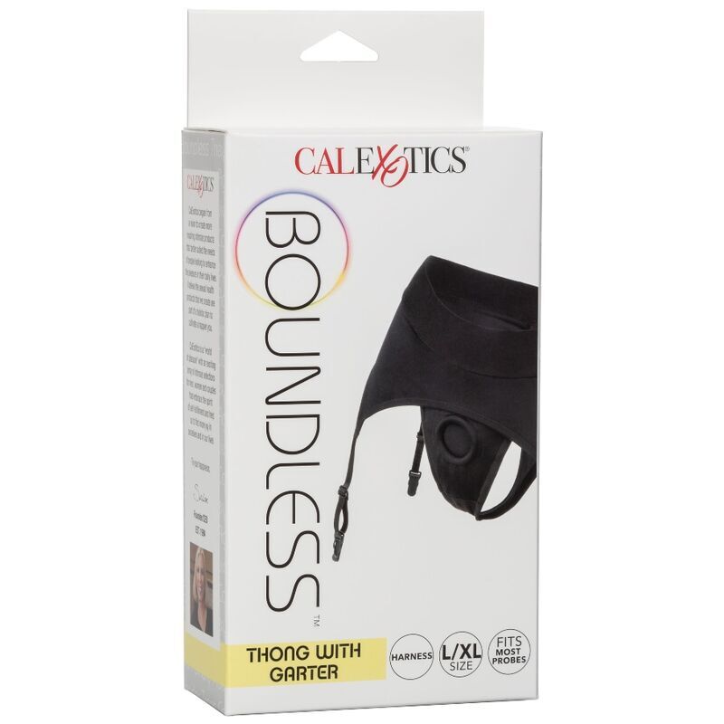 CALEXOTICS - BOUNDLESS THONG HARNESS WITH GARTER BELT L/XL
