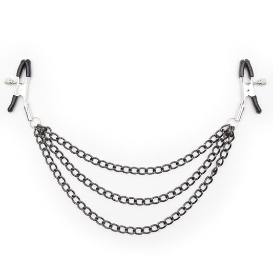 OHMAMA FETISH - BLACK CHAIN ​​NIPPLE CLAMPS