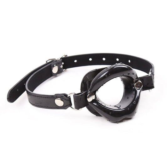 OHMAMA FETISH - BLACK LIPS GAG WITH STRAP