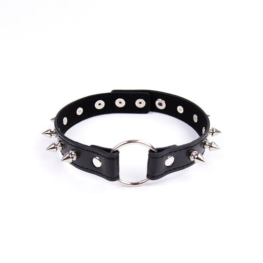 OHMAMA FETISH - SPIKED COLLAR AND RING