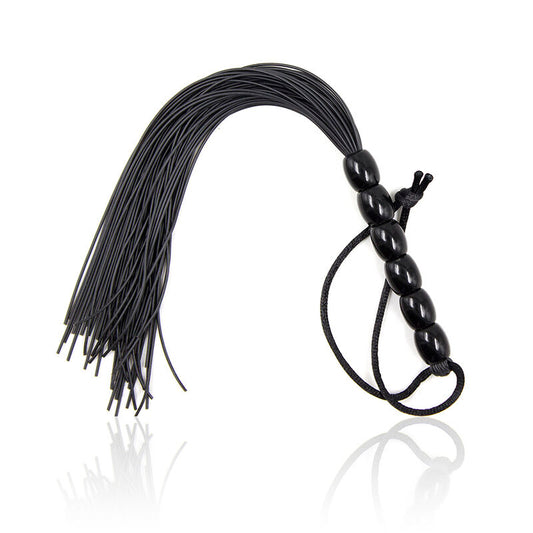 OHMAMA FETISH - WHIP WITH RIBBED SILICONE HANDLE 26 CM
