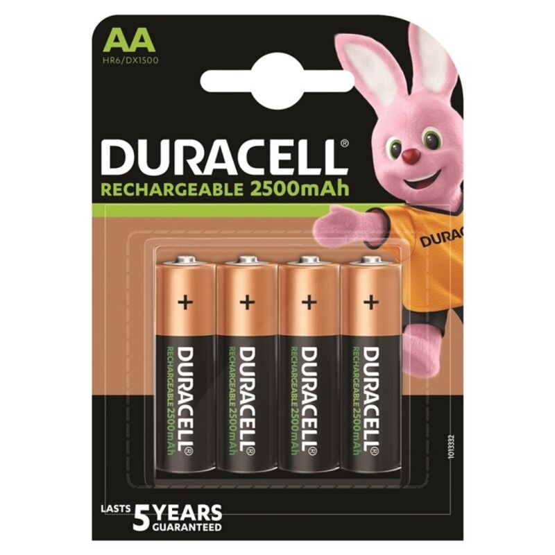 DURACELL - HR6 AA 2500mAh RECHARGEABLE BATTERY BLISTER*4