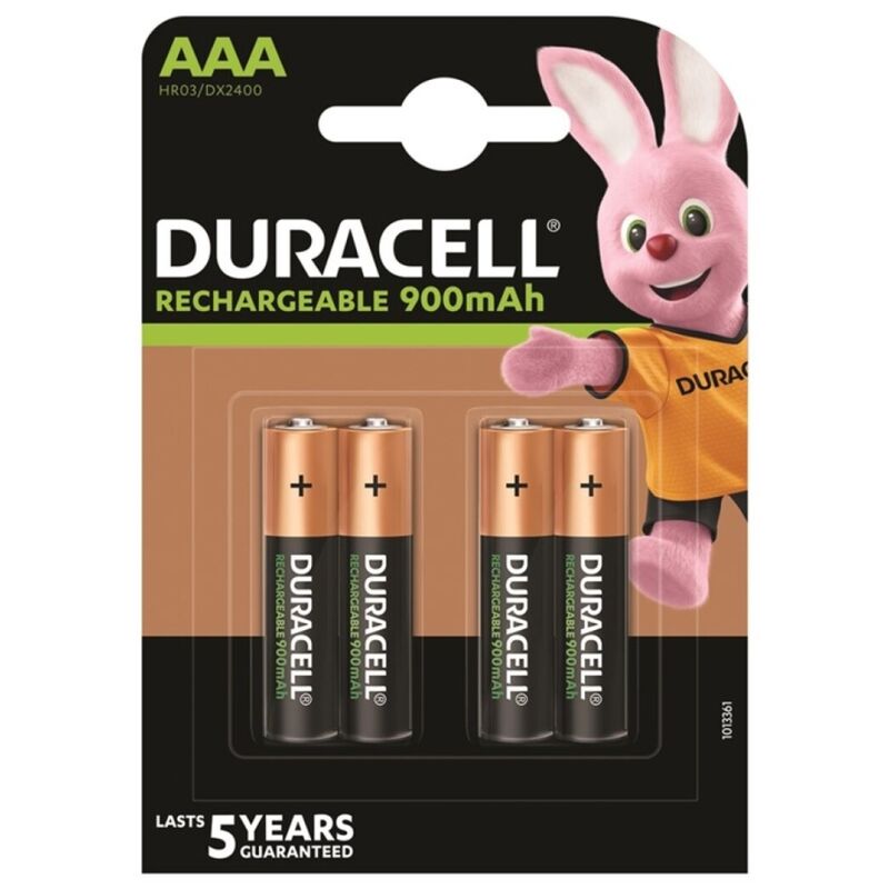 DURACELL - HR03 AAA 900mAh RECHARGEABLE BATTERY BLISTER*4