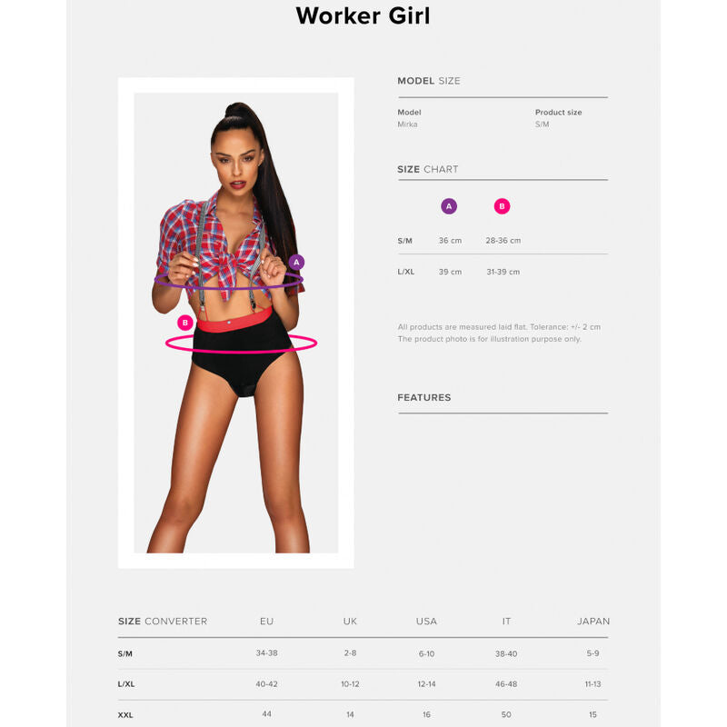 OBSESSIVE - WORKER GIRL SEXY WORKER COSTUME S/M