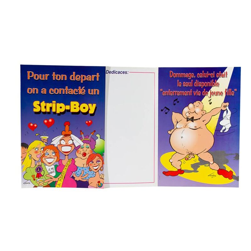 FEMARVI - STRIP BOY FAREWELL CARD /FR