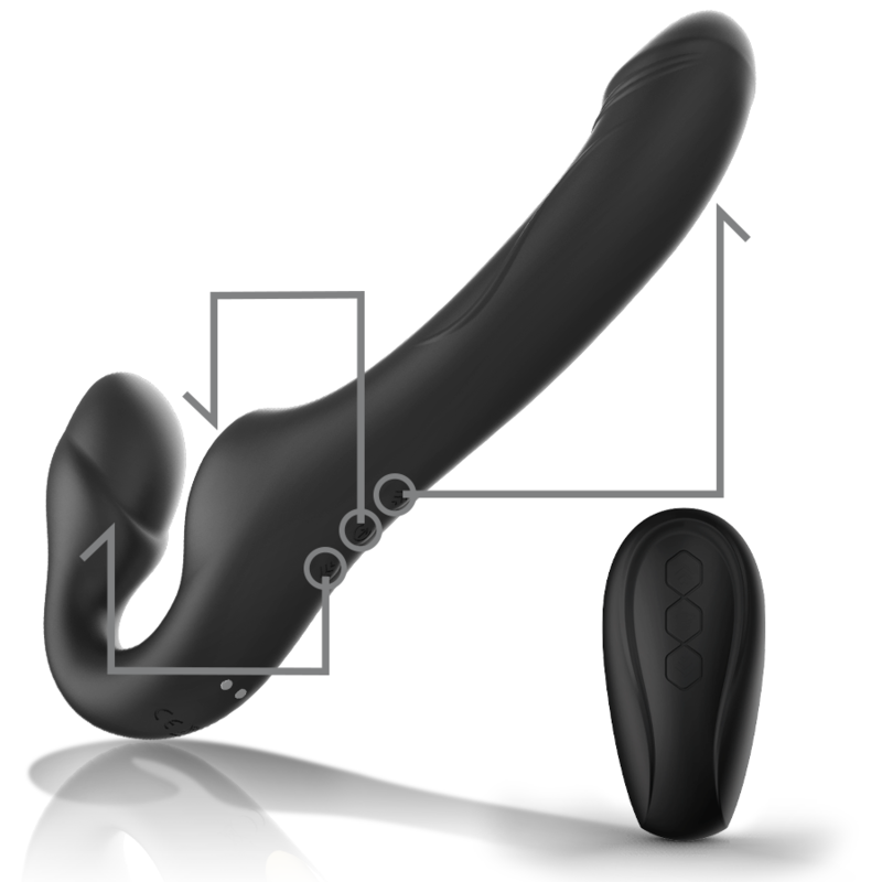 IBIZA - STRAPLESS VIBRATOR WITH PUSH BUTTON REMOTE CONTROL 3 ​​MOTORS 1000 COMBINATIONS