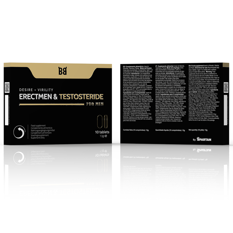 BLACK BULL - ERECTMEN &amp; TESTOSTERIDE POWER AND TESTOSTERONE FOR MEN 10 CAPSULES