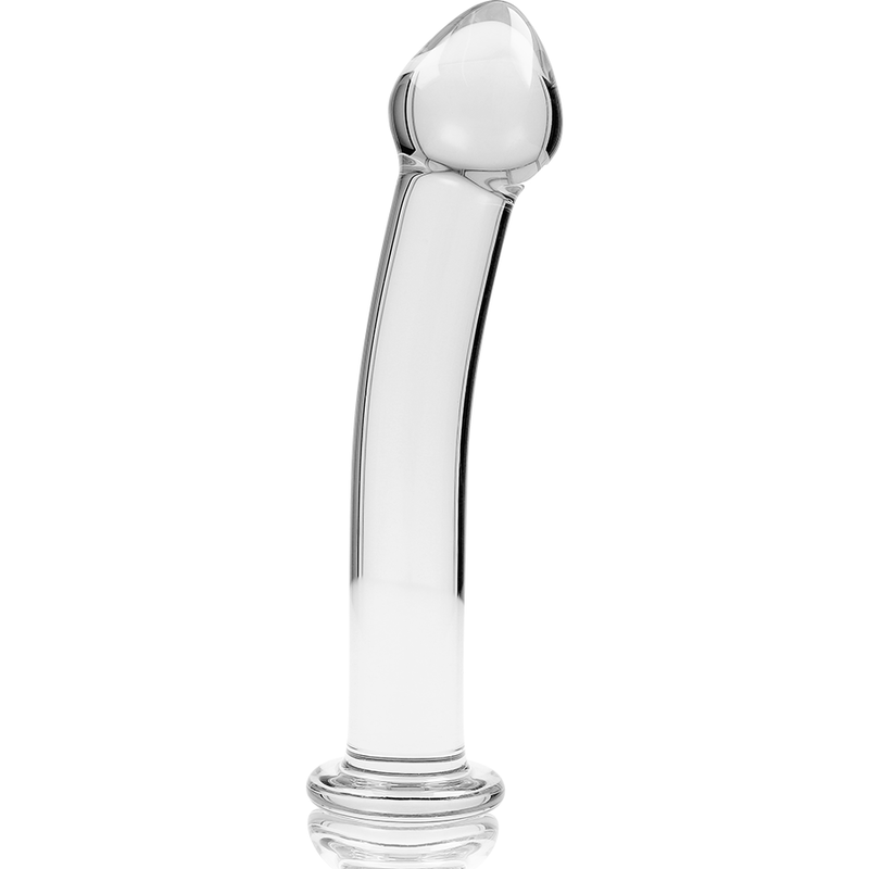 NEBULA SERIES BY IBIZA - MODEL 11 TRANSPARENT BOROSILICATE GLASS DILDO 16 CM -OR- 3 CM