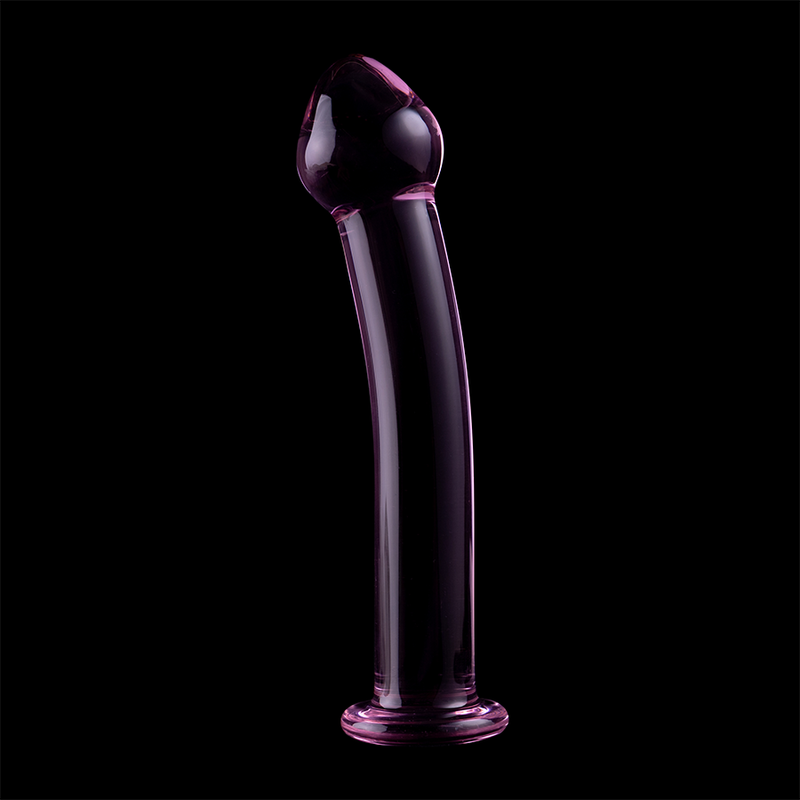 NEBULA SERIES BY IBIZA - MODEL 11 TRANSPARENT BOROSILICATE GLASS DILDO 16 CM -OR- 3 CM
