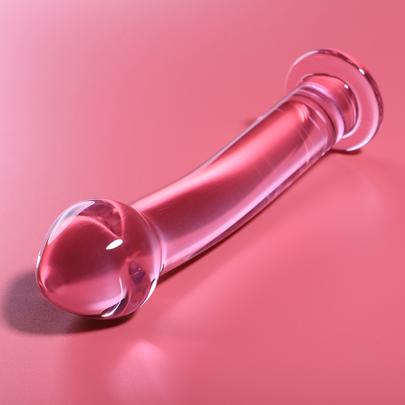 NEBULA SERIES BY IBIZA - MODEL 11 TRANSPARENT BOROSILICATE GLASS DILDO 16 CM -OR- 3 CM