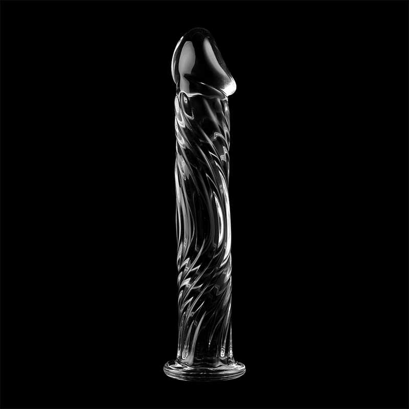 NEBULA SERIES BY IBIZA - MODEL 12 TRANSPARENT BOROSILICATE GLASS DILDO 17 CM -OR- 3.5 CM