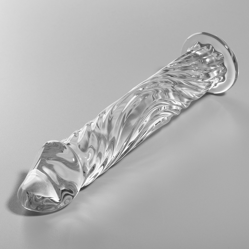 NEBULA SERIES BY IBIZA - MODEL 12 TRANSPARENT BOROSILICATE GLASS DILDO 17 CM -OR- 3.5 CM