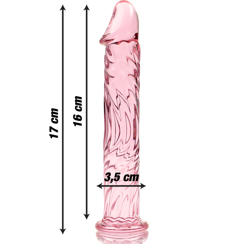 NEBULA SERIES BY IBIZA - MODEL 12 TRANSPARENT BOROSILICATE GLASS DILDO 17 CM -OR- 3.5 CM