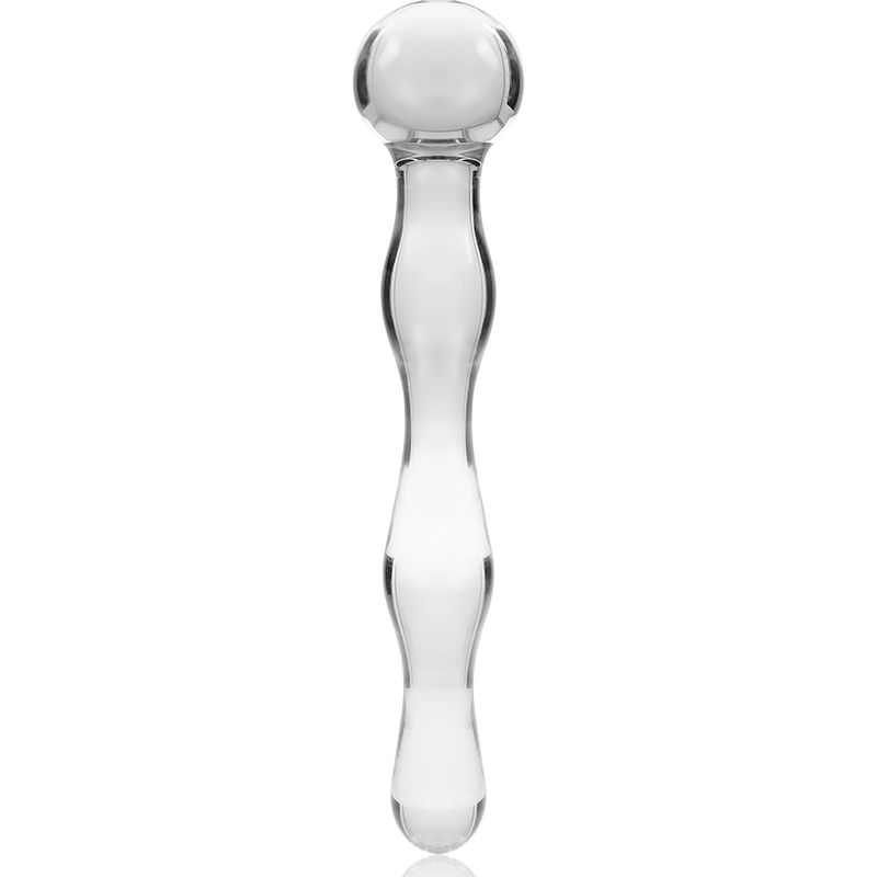 NEBULA SERIES BY IBIZA - MODEL 13 TRANSPARENT BOROSILICATE GLASS DILDO 18 CM -OR- 3.5 CM