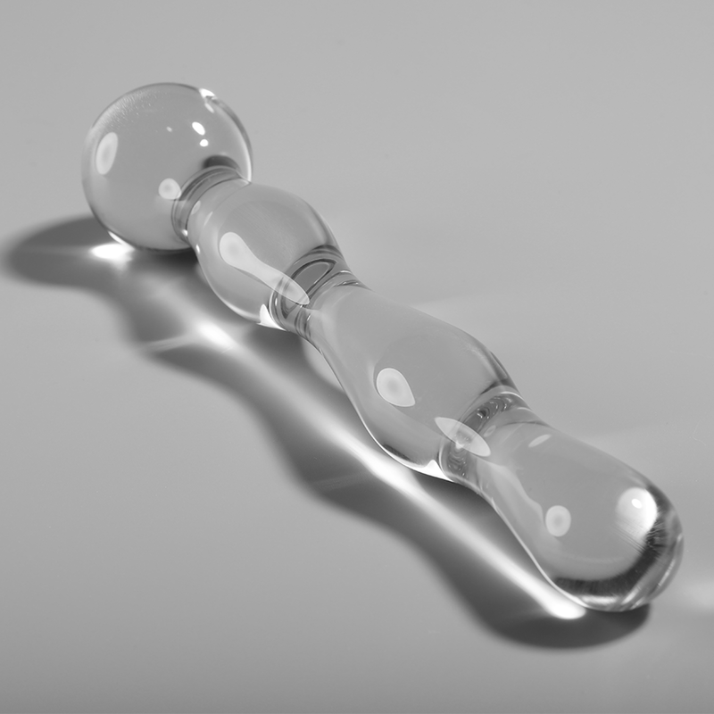 NEBULA SERIES BY IBIZA - MODEL 13 TRANSPARENT BOROSILICATE GLASS DILDO 18 CM -OR- 3.5 CM