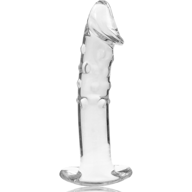 NEBULA SERIES BY IBIZA - MODEL 19 TRANSPARENT BOROSILICATE GLASS DILDO 18.5 CM -OR- 4 CM