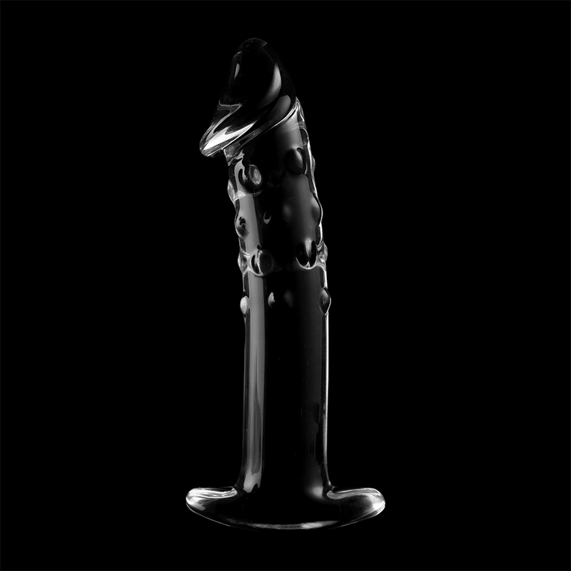 NEBULA SERIES BY IBIZA - MODEL 19 TRANSPARENT BOROSILICATE GLASS DILDO 18.5 CM -OR- 4 CM