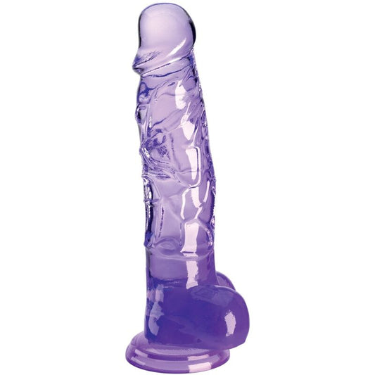 KING COCK - CLEAR REALISTIC PENIS WITH TESTICLES 16.5 CM PURPLE