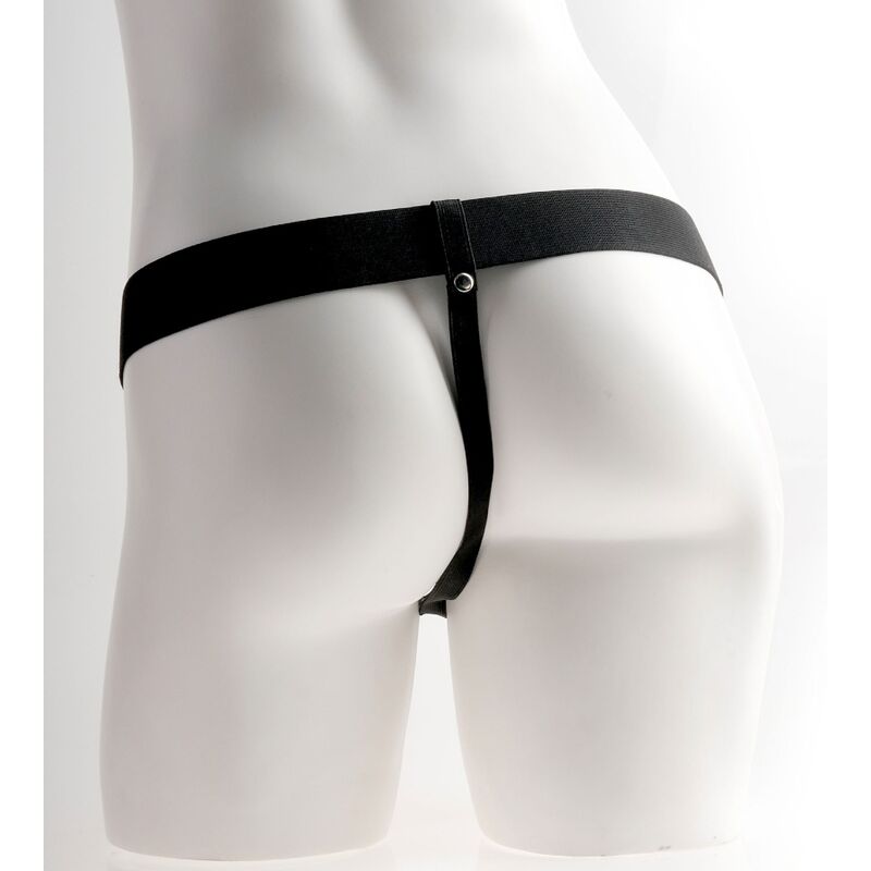 FETISH FANTASY SERIES - ADJUSTABLE REALISTIC PENIS HARNESS WITH RECHARGEABLE TESTICLES AND VIBRATOR 28 CM