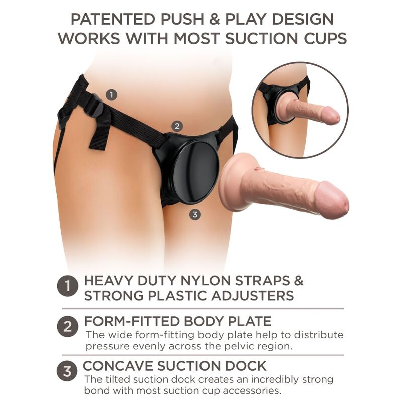 KING COCK - ELITE ADJUSTABLE BEGINNER HARNESS WITH 15.2 CM DILDO