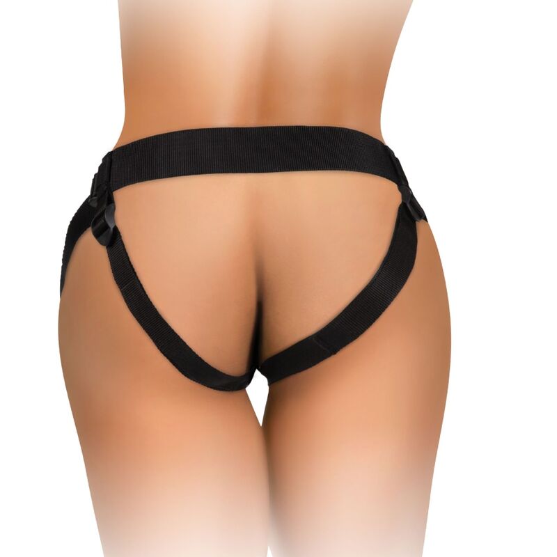 KING COCK - ELITE DELUXE ADJUSTABLE HARNESS KIT WITH RING WITH TESTICLES &amp; DILDO 20.3 CM