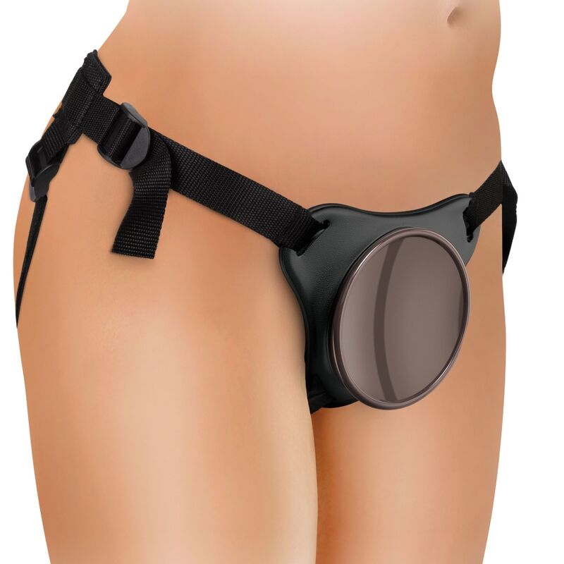 KING COCK - ELITE DELUXE ADJUSTABLE HARNESS KIT WITH RING WITH TESTICLES &amp; DILDO 20.3 CM