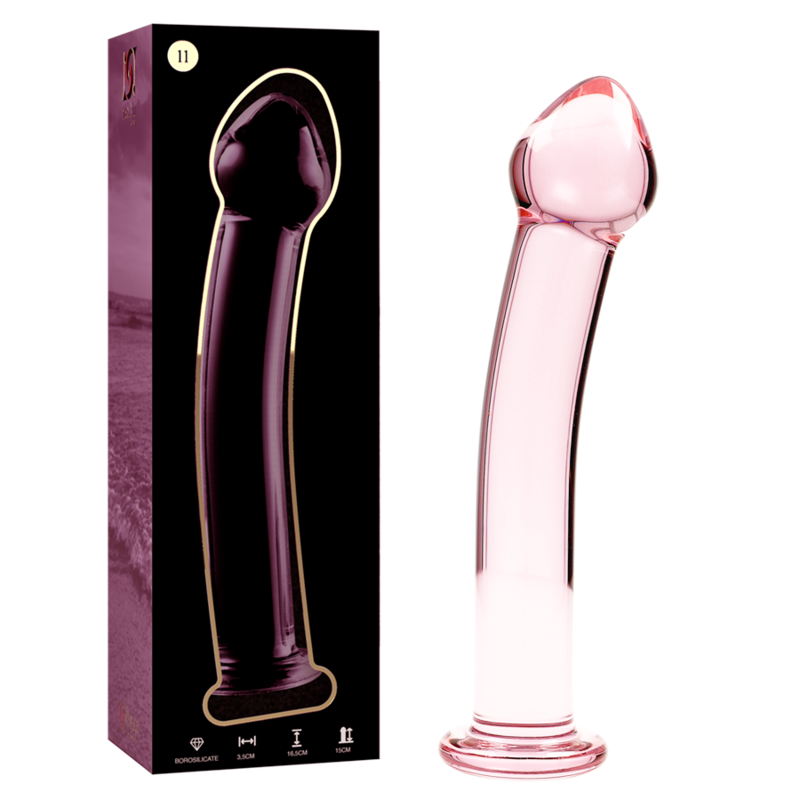 NEBULA SERIES BY IBIZA - MODEL 11 TRANSPARENT BOROSILICATE GLASS DILDO 16 CM -OR- 3 CM