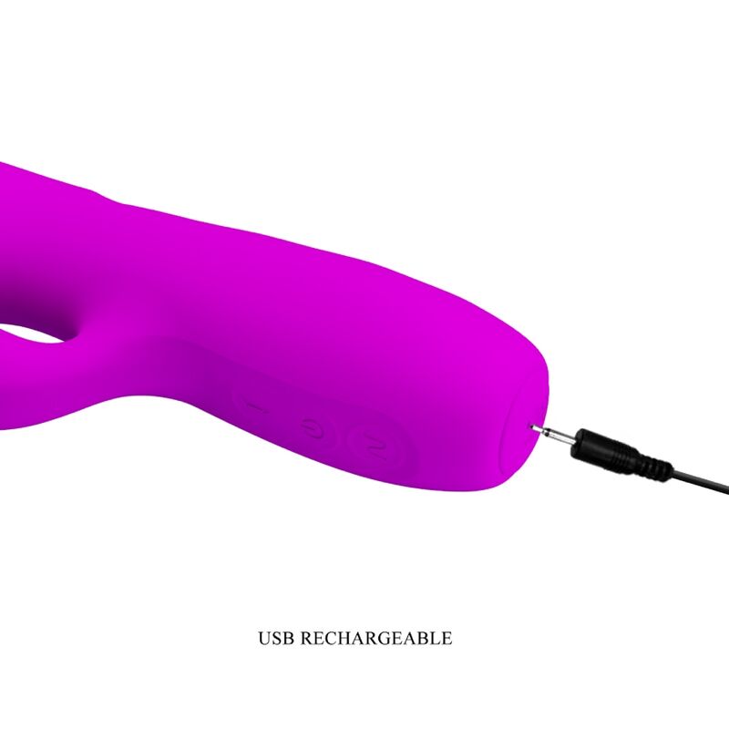 PRETTY LOVE - MELANIE RECHARGEABLE RABBIT VIBRATOR PURPLE