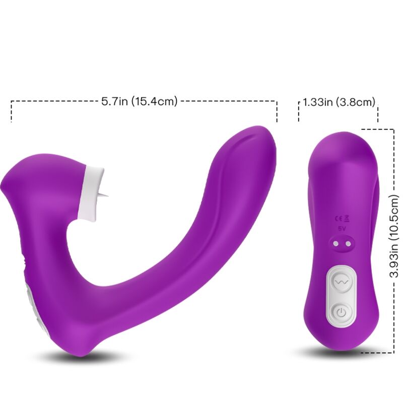 ARMONY - SECRETKISS CLITORIS TONGUE STIMULATOR &amp; VIOLET CURVED VIBRATOR