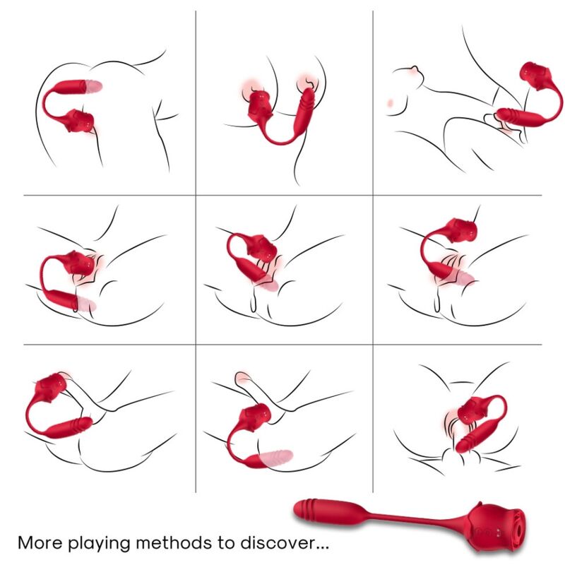 ARMONY - ROSEKNIGTH CLITORIS SUCKER &amp; VIBRATOR RED