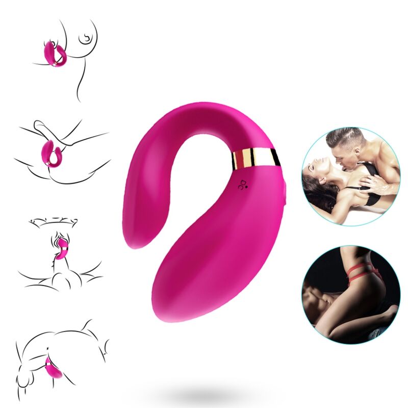 ARMONY - CRESCENT VIBRATOR COUPLE REMOTE CONTROL FUCHSIA