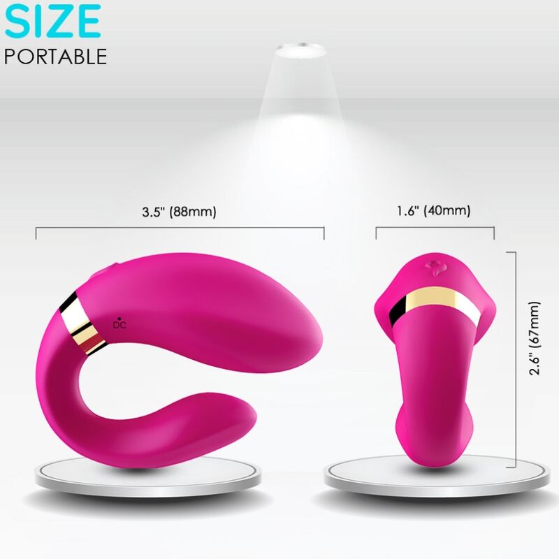 ARMONY - CRESCENT VIBRATOR COUPLE REMOTE CONTROL FUCHSIA