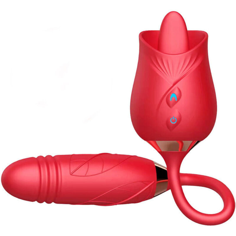 ARMONY - DELIGHT FLOWER VIBRATOR &amp; THRUSTING WITH RED TONGUE