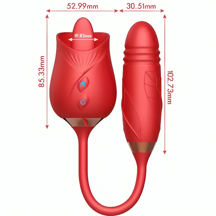 ARMONY - DELIGHT FLOWER VIBRATOR &amp; THRUSTING WITH RED TONGUE