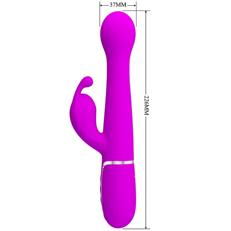 PRETTY LOVE - DEJON 3 IN 1 MULTIFUNCTION VIOLET RABBIT VIBRATOR