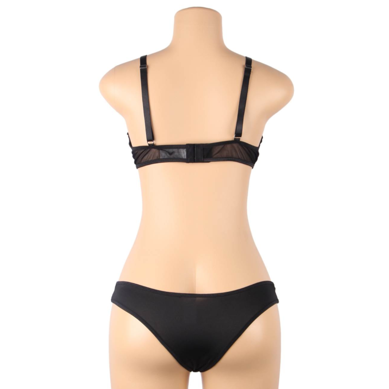 SUBBLIME - S/M STRAPPY SHEER BRA TWO PIECE SET