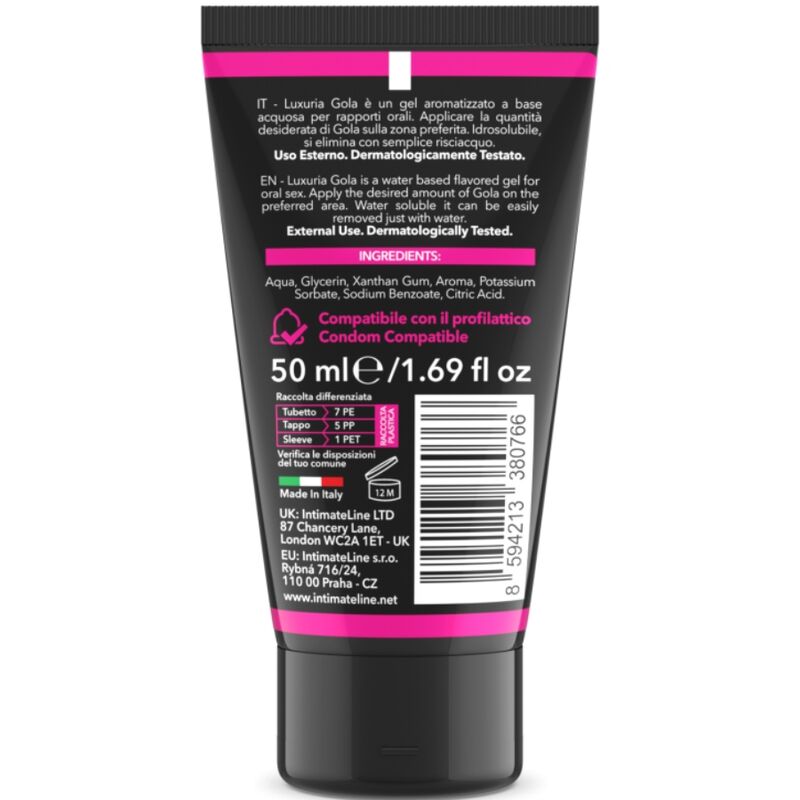 INTIMATELINE LUXURIA - GOLA ORAL GEL CHERRY 50 ML