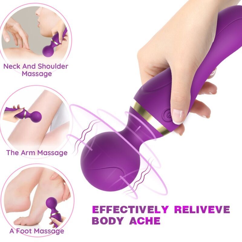 ARMONY - FREEZA MASSAGER &amp; VIBRATOR FLEXIBLE HEAD BLACK