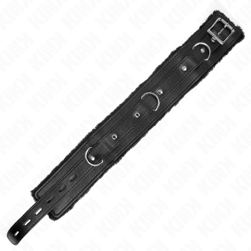 KINK - 65 CM BLACK LEASH COLLAR WITH RESTRICTIONS ADJUSTABLE 36-42 CM X 5.5 CM